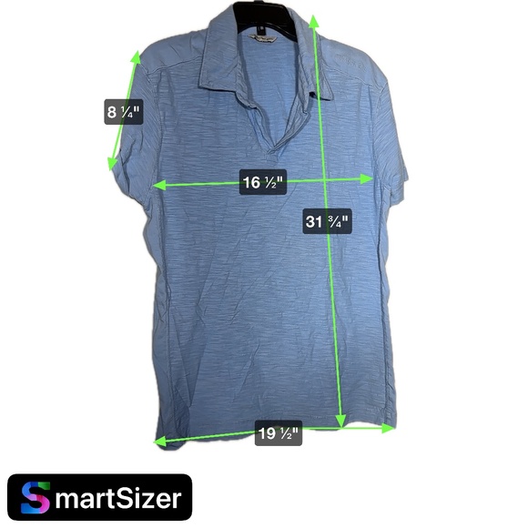 Calvin Klein Jeans Men's Shirt Light Blue Large Pullover Short Sleeve Collared - Picture 8 of 8